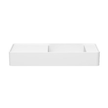 Mod 700mm Matte White Wall Hung Basin with Overflow